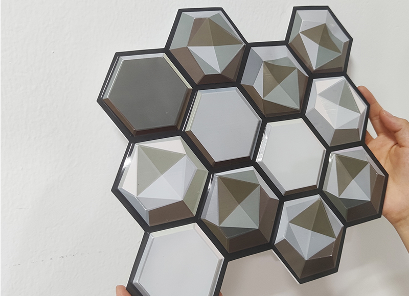 3D立體墻貼六邊形拼接款